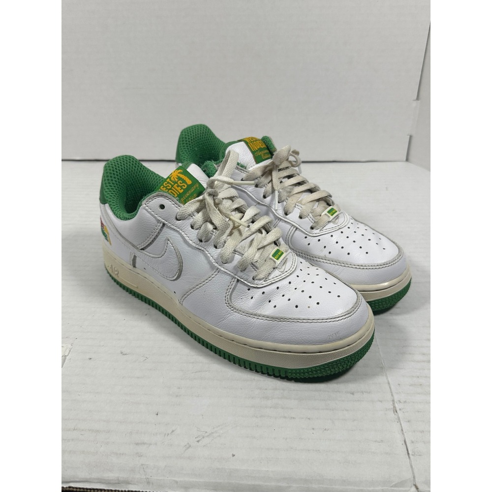 Nike Air Force 1 Low West Indies Anniversary White Green DX1156-100‎ Mens 7.5